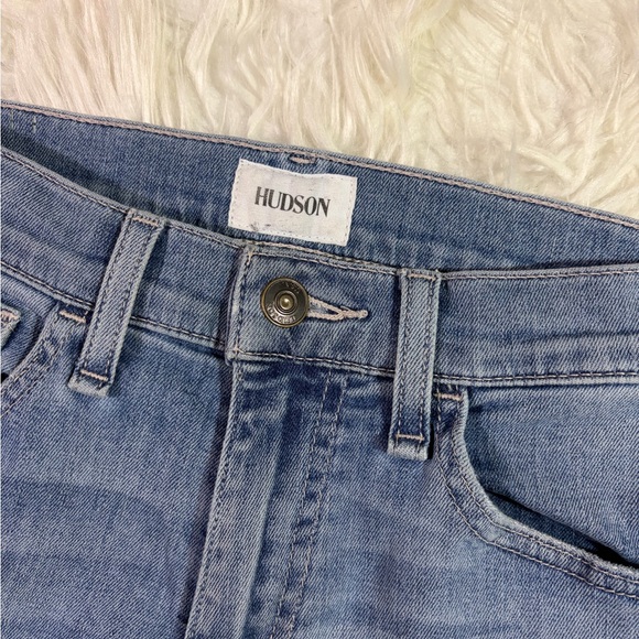 Hudson Rosalie High Rise Wide Leg Distressed Jeans - Picture 4 of 9